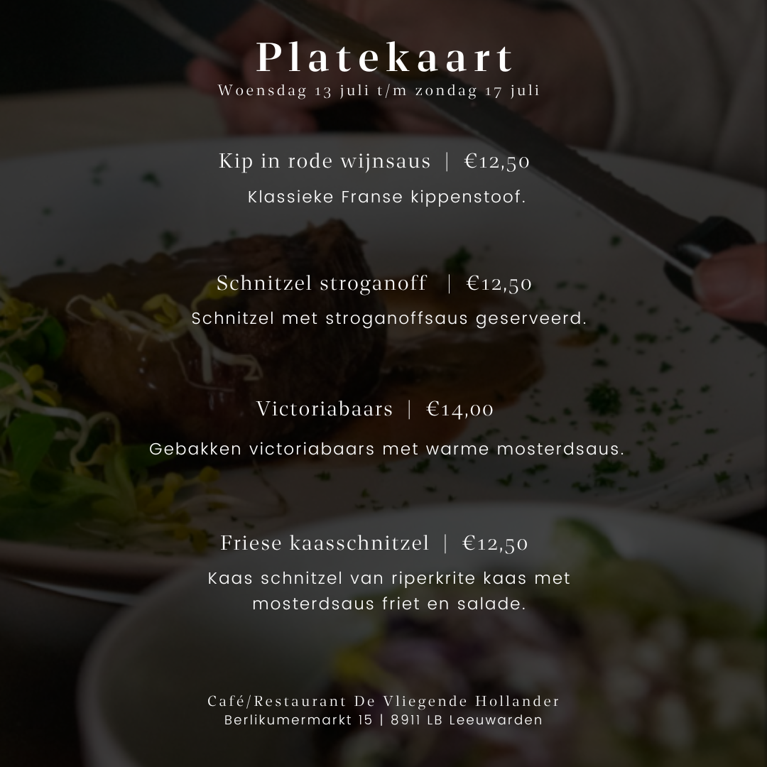 Platekaart De Vliegende Hollander Leeuwarden